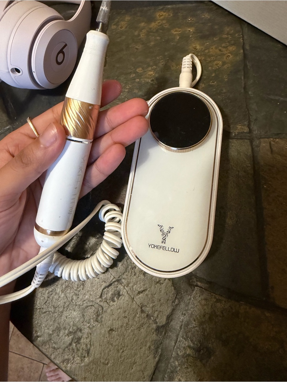 Amazon White and Rose Gold Facial Device with Handpiece